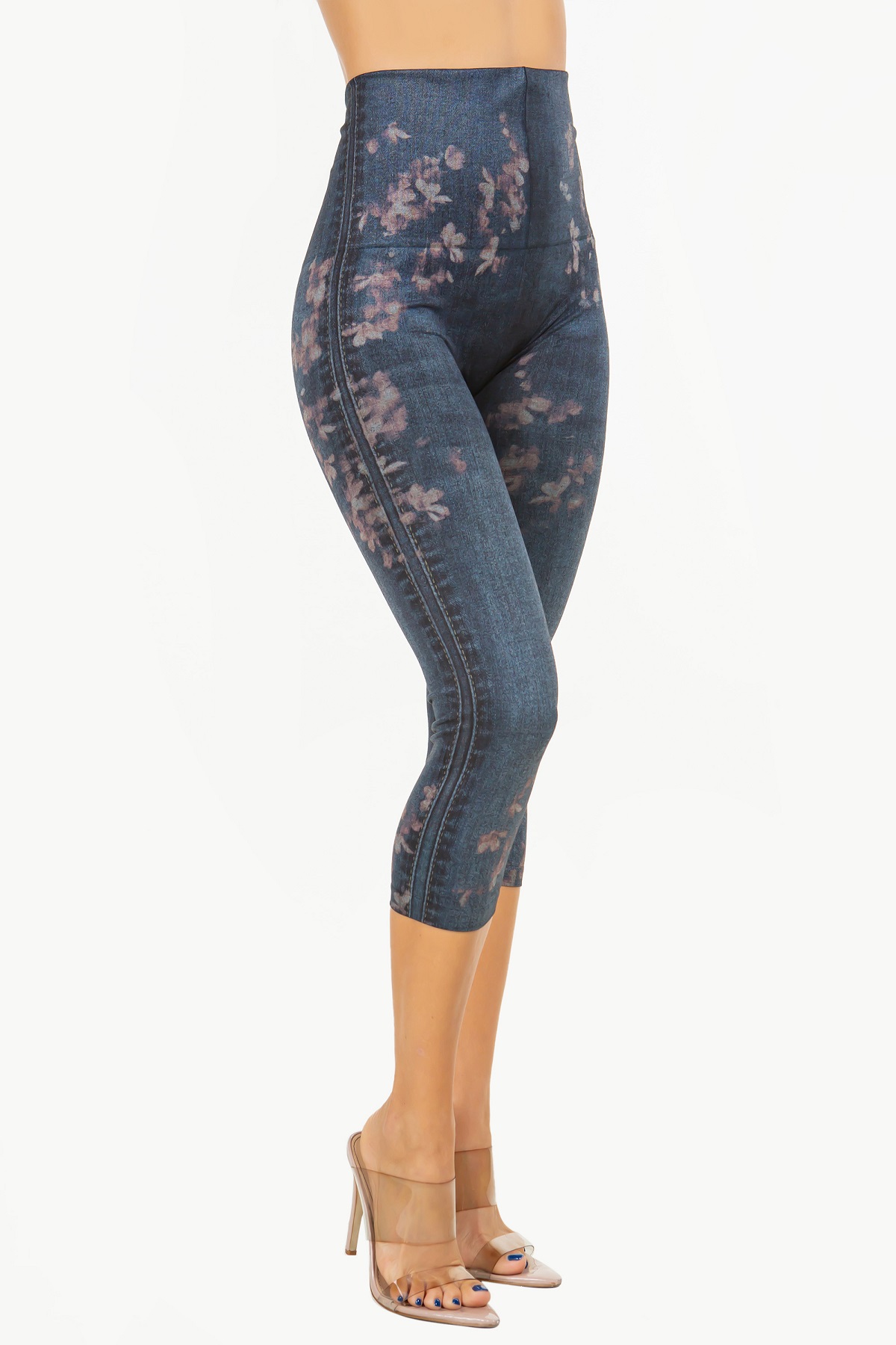 M. Rena Beautiful Floral Denim Leggings | Dreamcatcher Apparel